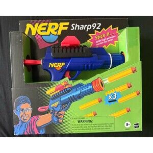 Nerf Sharp92 Soft Dart Blaster Gun High Power Suction Tip Darts Retro Toy New